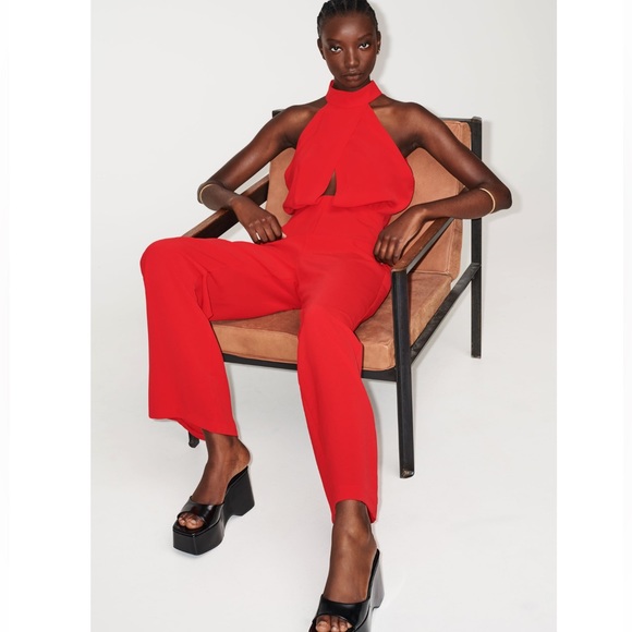 Zara LONG HALTER JUMPSUIT - Picture 5 of 8